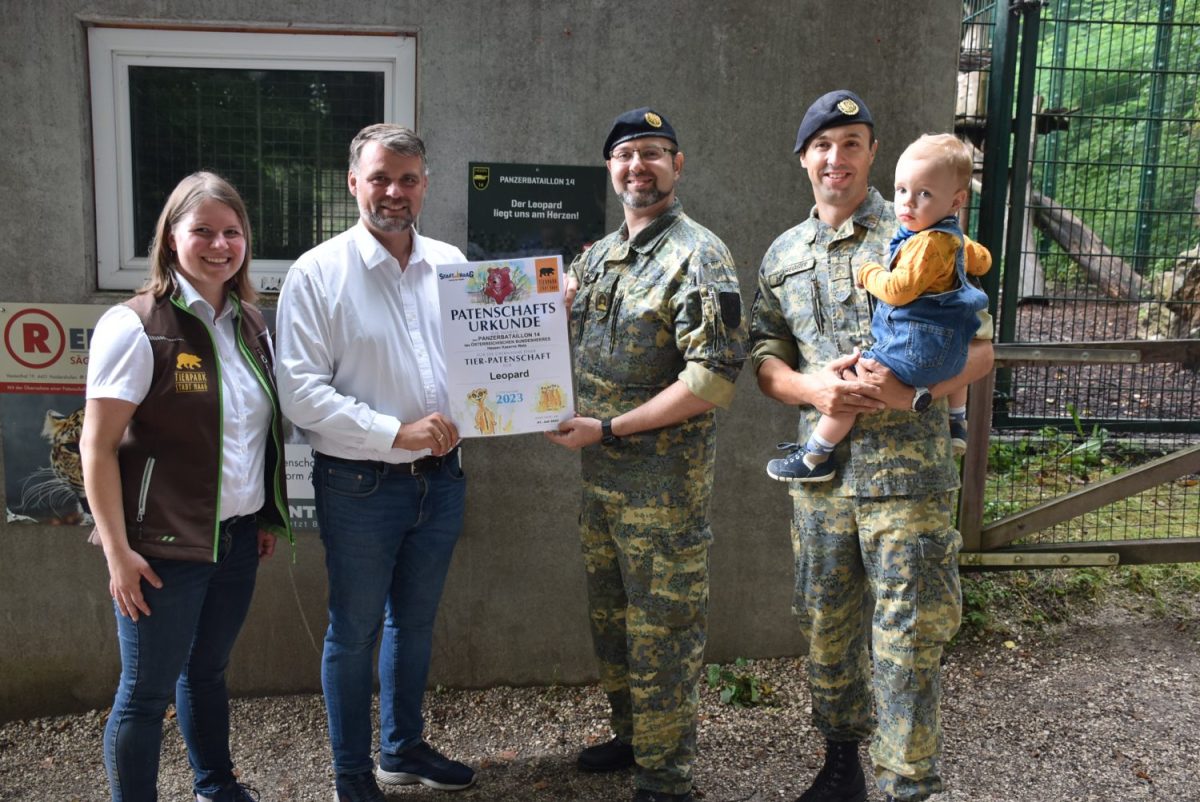 Leoparden Tierpatenschaft Bundesheer © Tierpark Stadt Haag / Herbert Stoschek